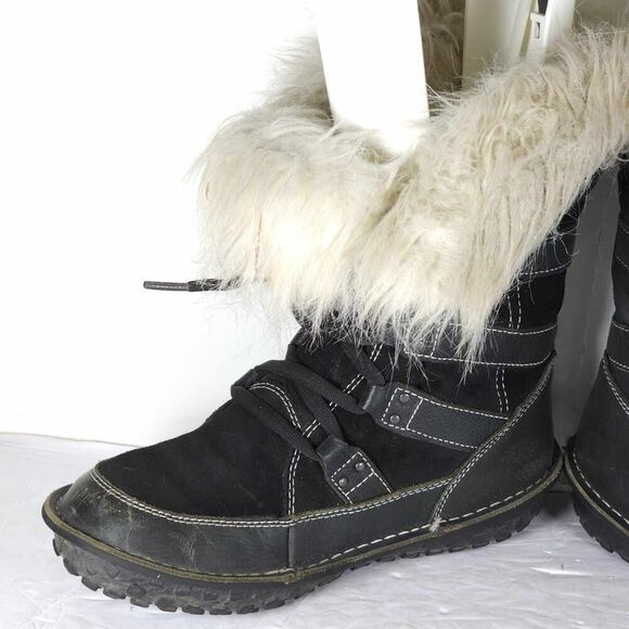 Sorel Women's Kaya US8 Black Leather Waterproof Insulated Faux Fur Winter Boot - Picture 5 of 16